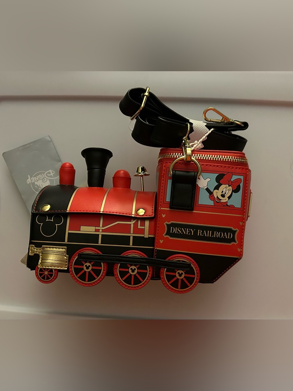 Disney Parks Loungefly Railroad Train Figural Crossbody Bag - Mickey Mouse